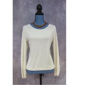NEW Kate HIll Petite Cream Soda Knit Top PS